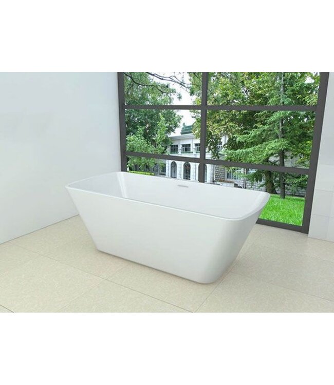 Vrijstaand bad Rechthoekig Larx 170x78x60 cm Wit Acryl met clickwaste