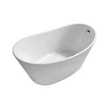 Vrijstaand bad Ovaal Trapeze 150x72x66 cm Glans Wit Acryl met clickwaste