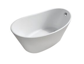 Vrijstaand bad Ovaal Trapeze 150x72x66 cm Glans Wit Acryl met clickwaste