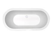 Vrijstaand Bad Bianco Ovaal Wit 178x80x58 cm Acryl met Witte Waste