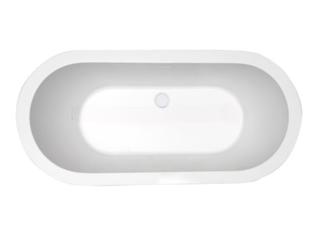 Vrijstaand Bad Bianco Ovaal Wit 178x80x58 cm Acryl met Witte Waste