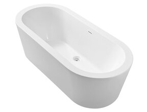 Vrijstaand Bad Bianco Ovaal Wit 178x80x58 cm Acryl met Witte Waste