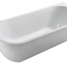 Half Vrijstaand Bad Wall 180x80x58cm Wit met Waste glans Wit