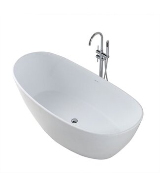 Wiesbaden Wiesbaden Vrijstaand Bad Eva 179x84x64 cm Solid Surface Mat Wit