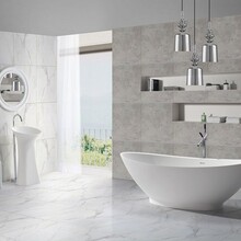 Wiesbaden Vrijstaand Bad Jasmijn 186x84x60 cm Solid Surface Mat Wit