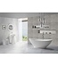 Wiesbaden Vrijstaand Bad Jasmijn 186x84x60 cm Solid Surface Mat Wit incl. clickwaste en badsifon met flexibele afvoerslang