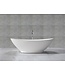 Wiesbaden Vrijstaand Bad Jasmijn 186x84x60 cm Solid Surface Mat Wit incl. clickwaste en badsifon met flexibele afvoerslang