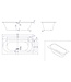 Wiesbaden Portus RD Inbouwbad Duo 190x90x49 cm glans wit