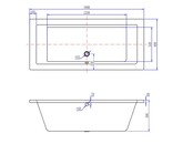 Wiesbaden Santino inbouwbad Duo 180x80x49 cm glans wit