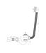 Badsifon Aloni flexibele afvoerbuis met crepine Ø50mm