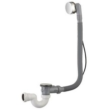 Badsifon Wiesbaden Badafvoer en overloopcombinatie met pop-up waste chroom