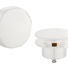 Wiesbaden Doblar glans wit afbouwdeel badafvoer met overloop