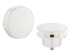 Wiesbaden Doblar glans wit afbouwdeel badafvoer met overloop