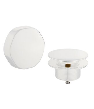 Wiesbaden Wiesbaden Doblar glans wit afbouwdeel badafvoer met overloop