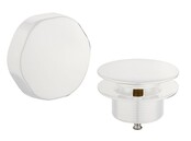 Wiesbaden Doblar Mat wit afbouwdeel badafvoer met overloop