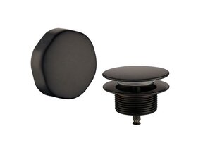 Wiesbaden Doblar Mat Zwart afbouwdeel badafvoer met overloop