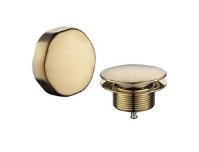 Wiesbaden Doblar Geborsteld Messing afbouwdeel badafvoer met overloop