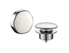 Wiesbaden Doblar Chroom afbouwdeel badafvoer met overloop