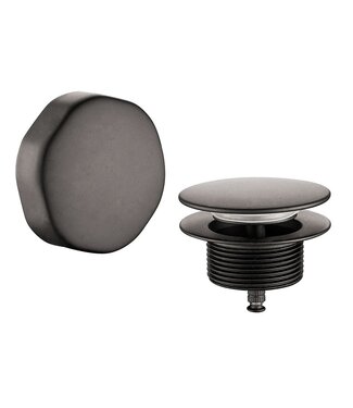 Wiesbaden Wiesbaden Doblar Gun Metal afbouwdeel badafvoer met overloop