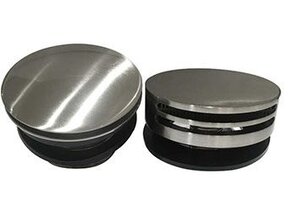 Wiesbaden Caral Chroom afbouwdeel rond badafvoer met overloop en vulfunctie