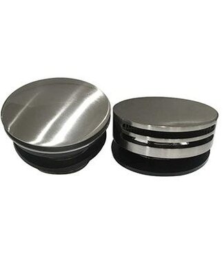 Wiesbaden Wiesbaden Caral Chroom afbouwdeel rond badafvoer met overloop en vulfunctie