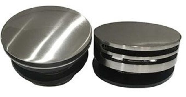 Wiesbaden Caral Chroom afbouwdeel rond badafvoer met overloop en vulfunctie