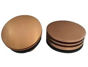 Wiesbaden Caral Geborsteld Koper afbouwdeel rond badafvoer met overloop en vulfunctie