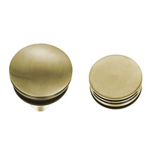 Wiesbaden Caral Geborsteld Messing afbouwdeel rond badafvoer met overloop en vulfunctie