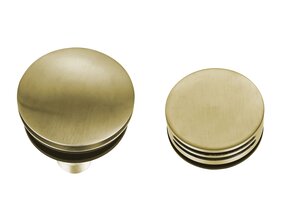 Wiesbaden Caral Geborsteld Messing afbouwdeel rond badafvoer met overloop en vulfunctie