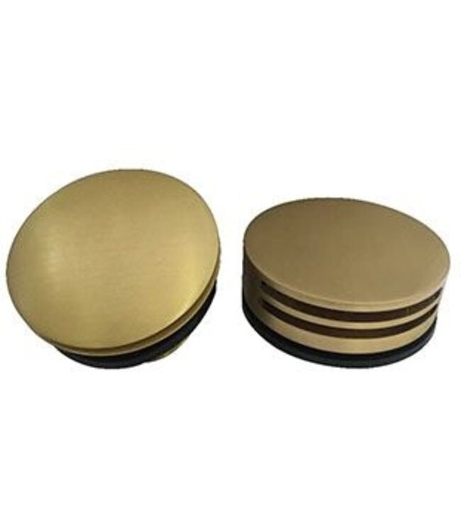 Wiesbaden Wiesbaden Caral Geborsteld Messing afbouwdeel rond badafvoer met overloop en vulfunctie