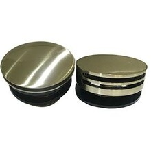 Wiesbaden Caral Geborsteld Staal afbouwdeel rond badafvoer met overloop en vulfunctie