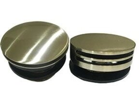 Wiesbaden Caral Geborsteld Staal afbouwdeel rond badafvoer met overloop en vulfunctie