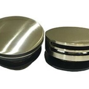 Wiesbaden Caral Geborsteld Staal afbouwdeel rond badafvoer met overloop en vulfunctie