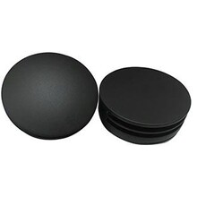 Wiesbaden Caral Mat Zwart afbouwdeel rond badafvoer met overloop en vulfunctie