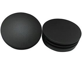 Wiesbaden Caral Mat Zwart afbouwdeel rond badafvoer met overloop en vulfunctie