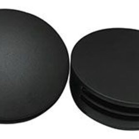 Wiesbaden Caral Mat Zwart afbouwdeel rond badafvoer met overloop en vulfunctie