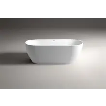 Vrijstaand Bad 180x80x60cm Wit Moon Ovaal Acryl Met Afsluitbare Klikplug