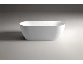 Vrijstaand Bad 180x80x60cm Wit Moon Ovaal Acryl Met Afsluitbare Klikplug