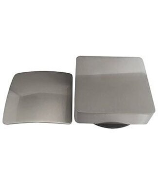 Wiesbaden Wiesbaden Gemma Geborsteld Staal afbouwdeel rond badafvoer met overloop en vulfunctie