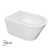 Stereo Hangtoilet met bidet Randloos Glans Wit excl. wc-bril Stereo Hangtoilet met bidet Randloos Glans Wit excl. wc-bril