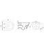 Stereo Hangtoilet met bidet kraan Koud Randloos Mat Wit excl. wc-bril