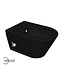 Wiesbaden Stereo Hangtoilet met bidet kraan Koud Mat Zwart Randloos excl. wc-bril