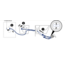 Stereo Hangtoilet met bidet kraan Koud Mat Zwart Randloos excl. wc-bril