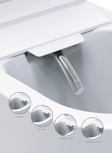 Vesta ECO Japans douche wc randloos met afstandsbediening wit