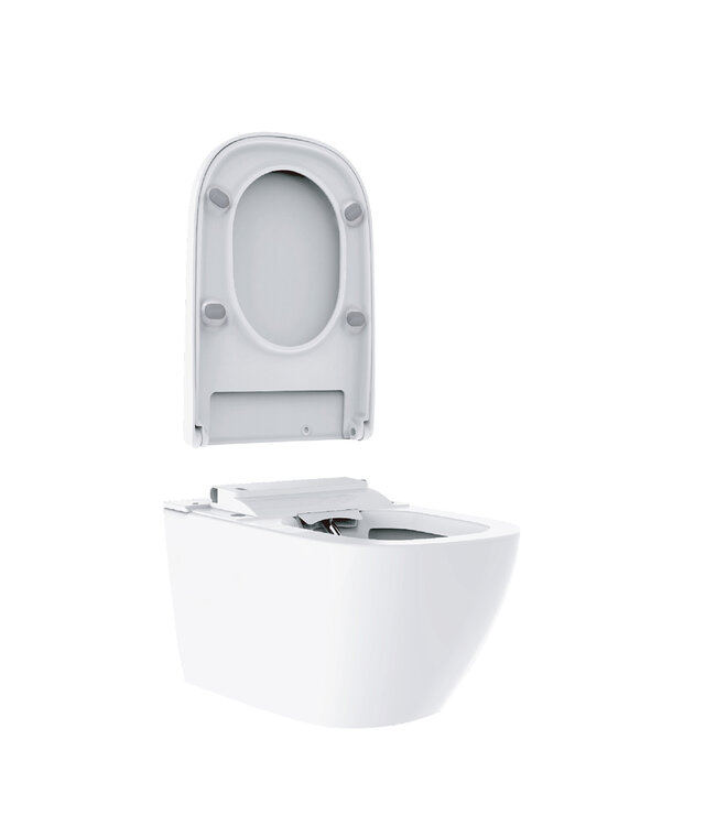 Wiesbaden Vesta Comfort Japans douche wc randloos met afstandsbediening wit