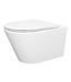 Stereo Randloos Hangtoilet Glans Wit incl. Wc-bril Flatline