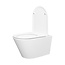 Wiesbaden Stereo Randloos Hangtoilet Glans Wit incl. Wc-bril Flatline