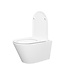 Stereo Randloos Hangtoilet Glans Wit incl. Wc-bril Flatline