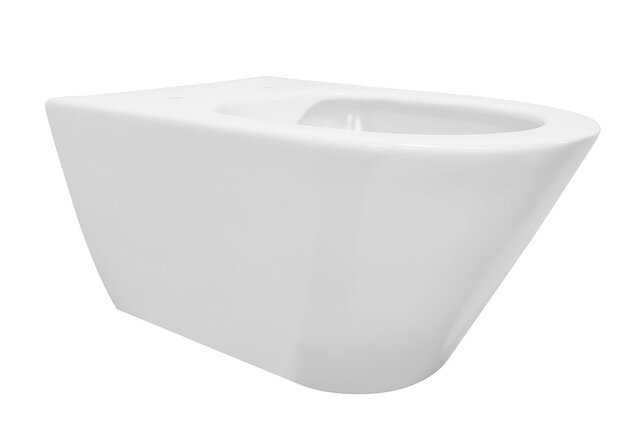 Stereo Randloos Hangtoilet Glans Wit incl. Wc-bril Vesta Stereo Randloos Hangtoilet Glans Wit incl. Wc-bril Vesta