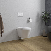 Stereo Randloos Hangtoilet Glans Wit incl. Wc-bril Vesta Stereo Randloos Hangtoilet Glans Wit incl. Wc-bril Vesta